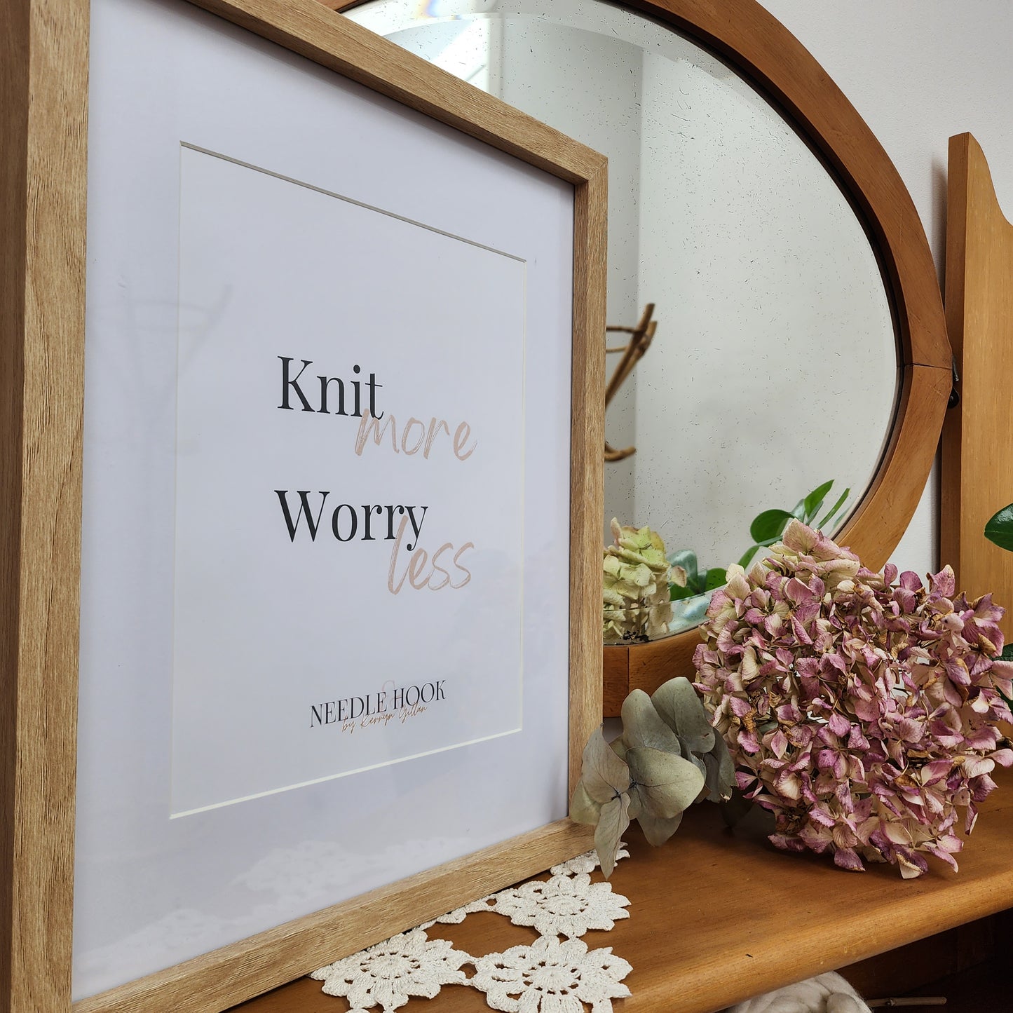Print - Knit More, Worry Less