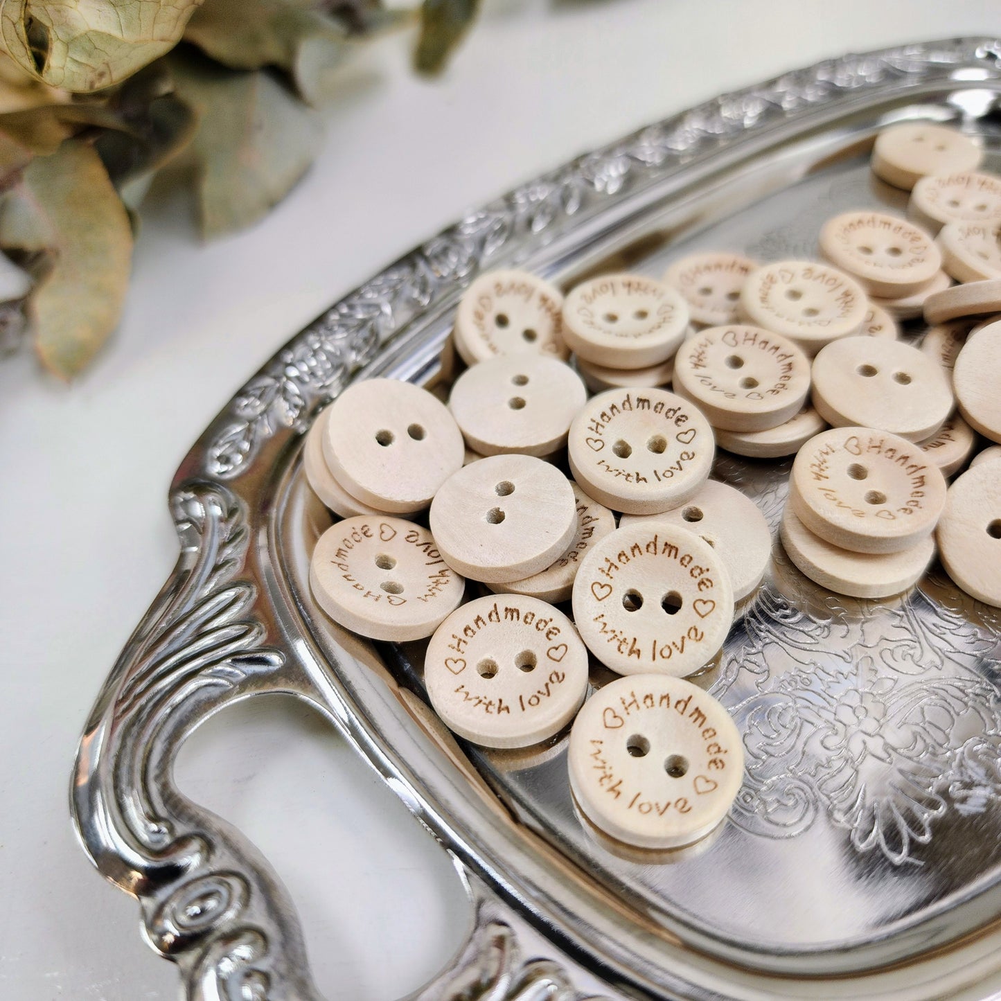 Buttons - Handmade with love - 15mm