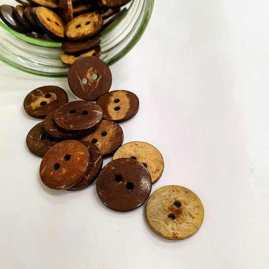 Buttons - Coconut - Tiny - 12.5mm