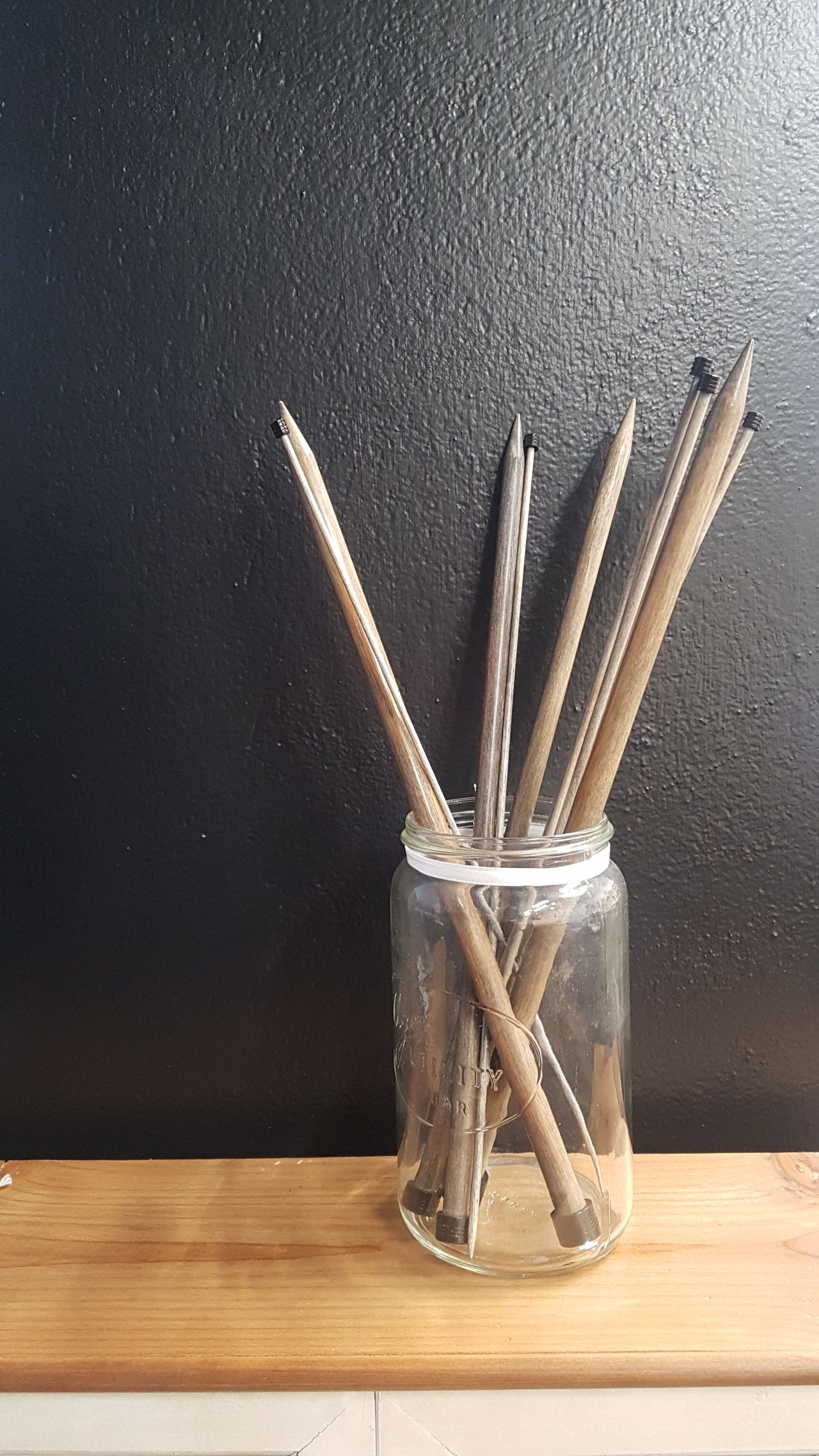 Long Knitting Needles - 14in / 35cm - Driftwood
