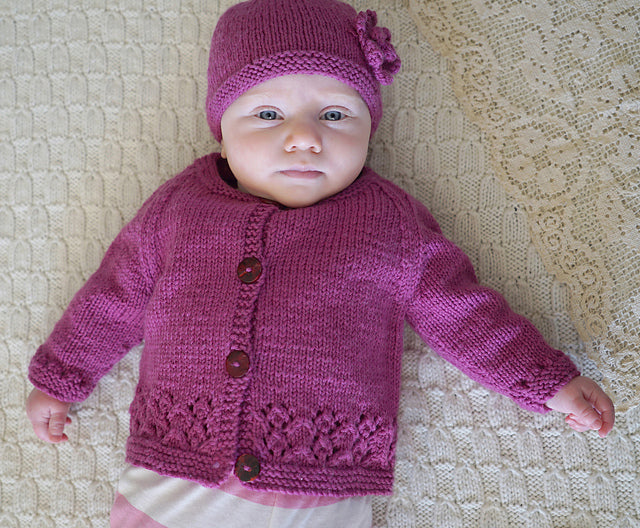 Harriet Cardi and Hat Knit Pattern