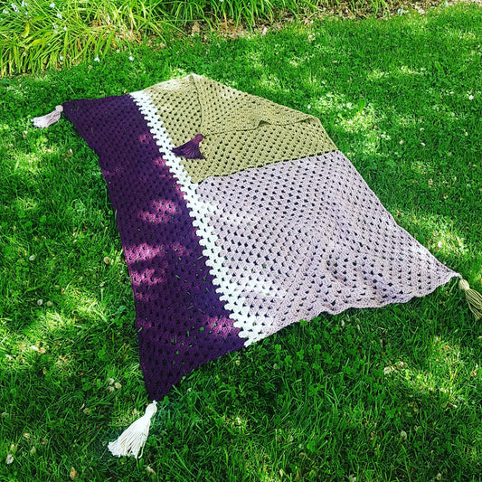 Colour Block Throw - XL Edition Crochet Pattern